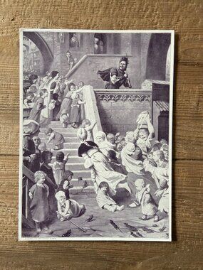 Hermann Von Kaulbach, Art Print, Pied Piper of Hamelin